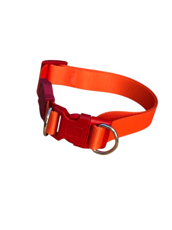 Coleira pescoço. Laranja com vermelho. - Image 2